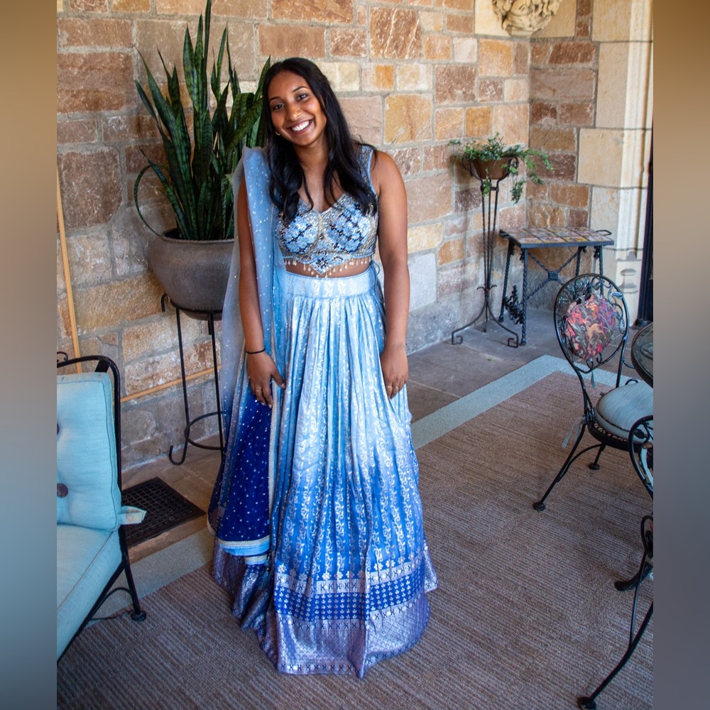 Lengha - Blue beaded